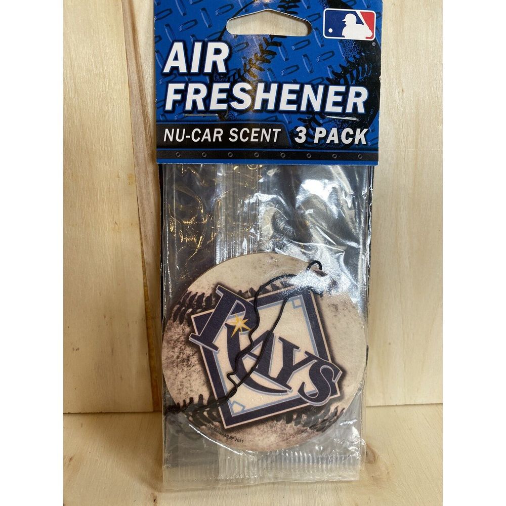 Tampa Bay Rays MLB Baseball Air‎ Freshener 3 Pack New Car Scent NEW